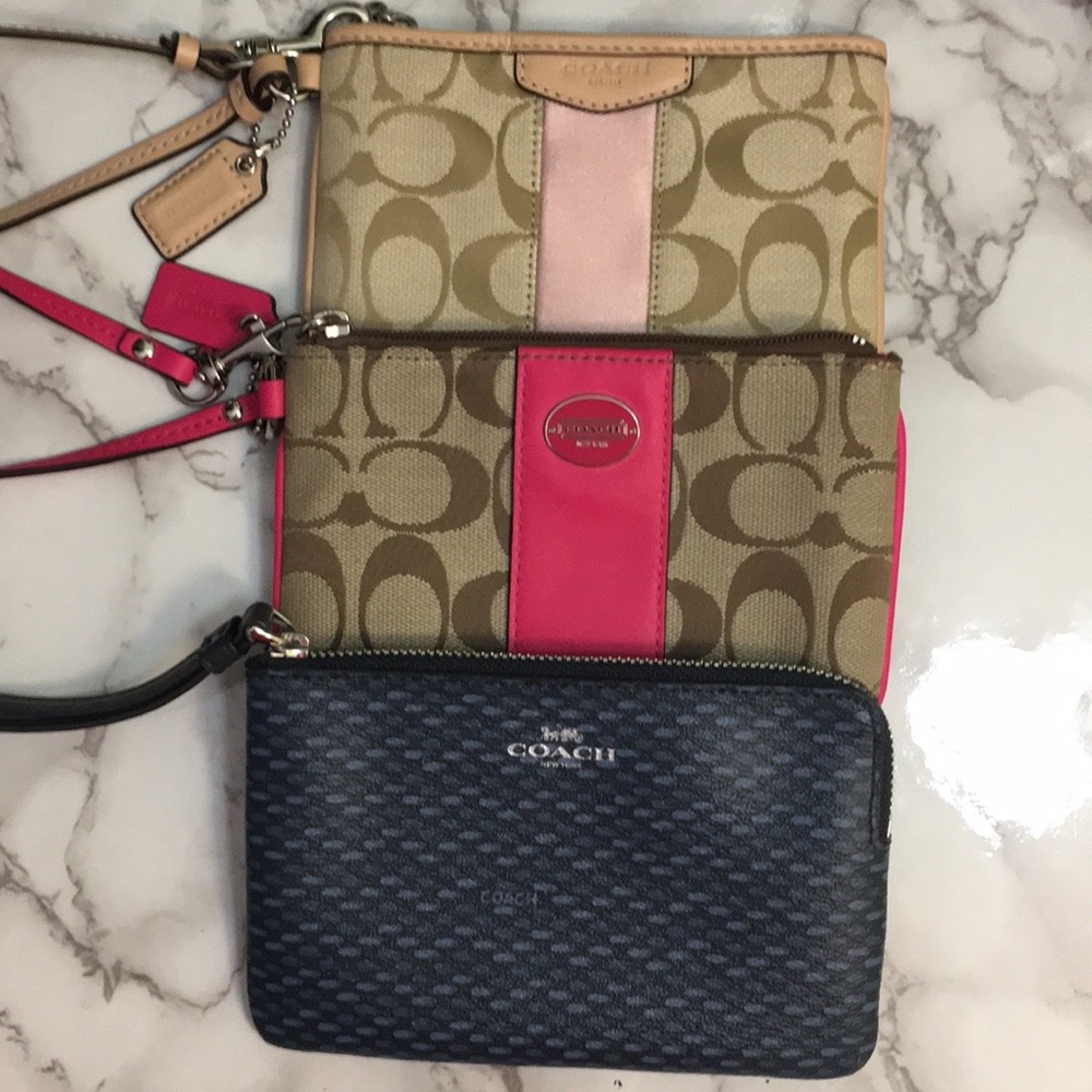 Lot of 3 Coach Wristlets Authentic Preowned